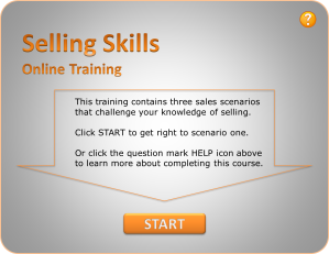 Example eLearning with Start on Screen One